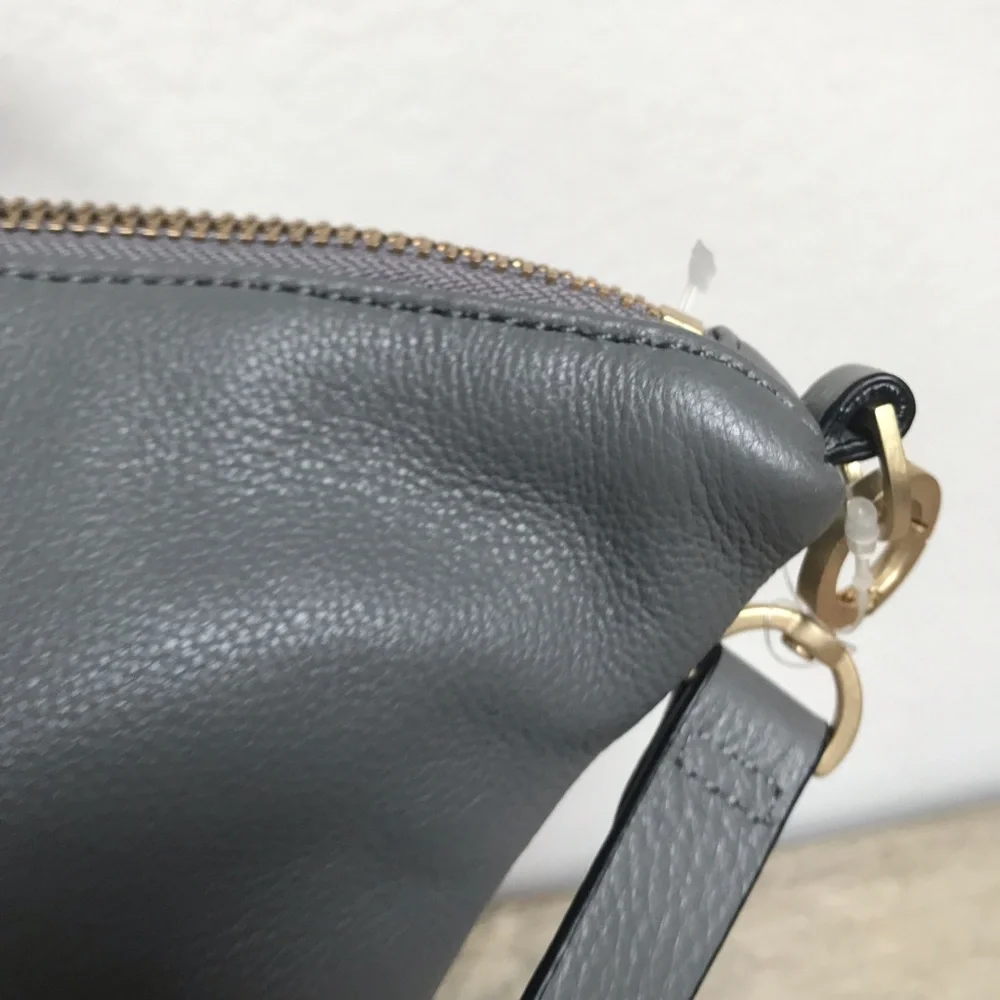 Kate Spade Saturday Freeform Satchel Crossbody Bag in Gray Leather NWOT